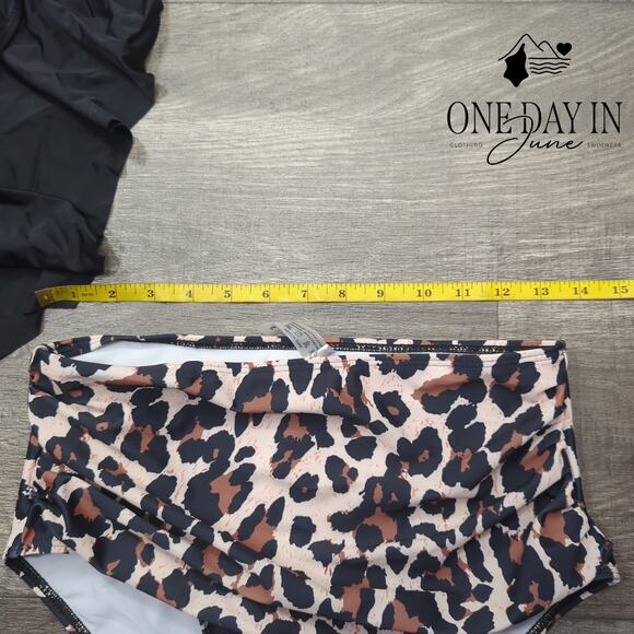 Adisputent Flounce High Waist Bikini Swimsuit Size M - Picture 5 of 7